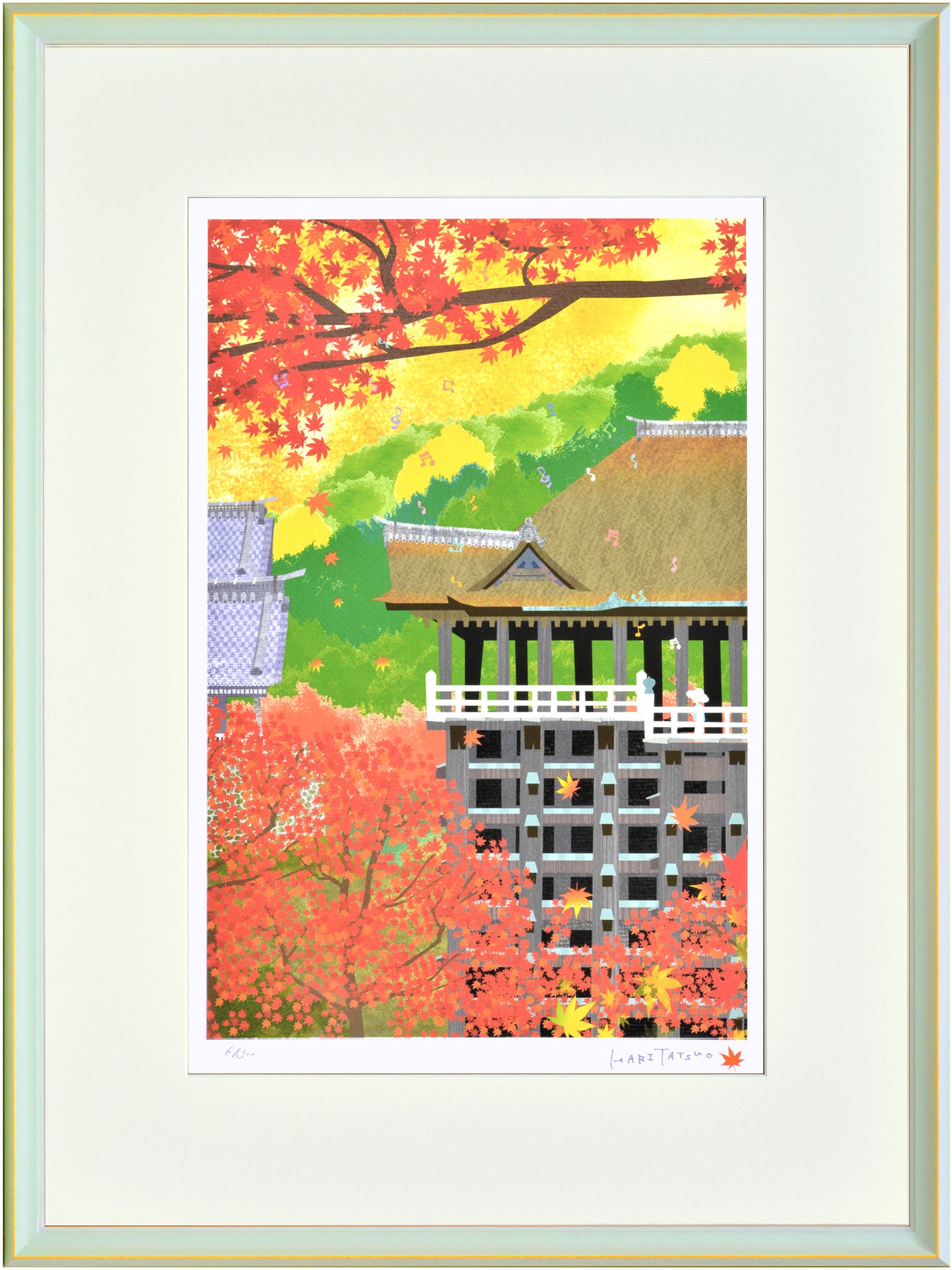 京都 清水寺・暁紅葉〈大全紙〉
