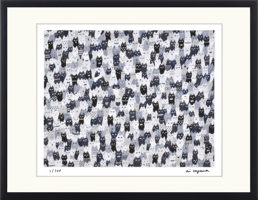 ねこだらけ-monotone-