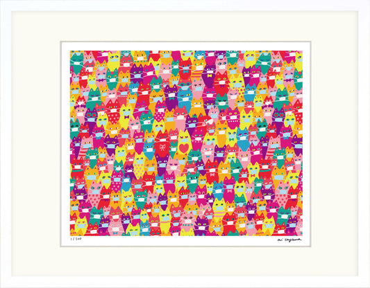 マスクの猫だらけ